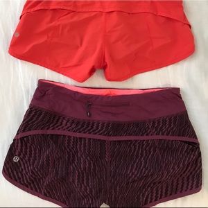 lululemon patterned speed short